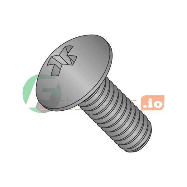Newport Fasteners #10-32 x 2 in Phillips Truss Machine Screw, Black Oxide Steel, 1500 PK 133241 - main